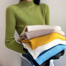 Women Turtleneck Sweater Knitted Soft Pullovers