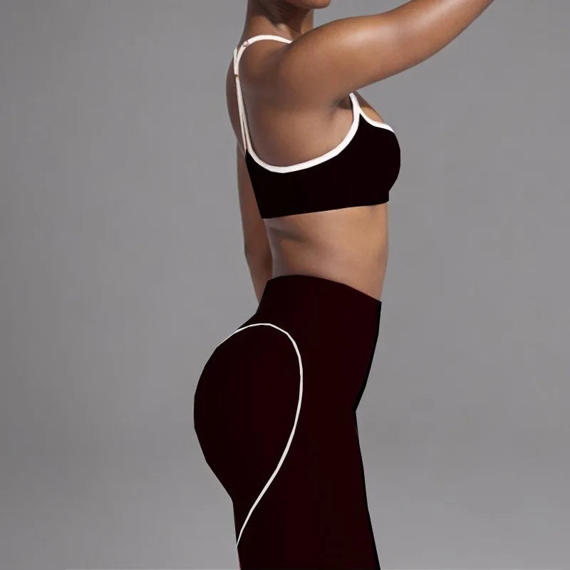 Seamless Beautiful Back Yoga Bra Peach Hip High Elasticity Fast Drying Hip Lifting Tight Running Fitness Yoga Pants Womens Set