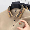 Luxury brand logo short sleeve polo shirt men summer new high-end silk cotton breathable Paul T-shirt fashion casual men's wear