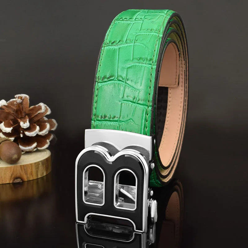 High Quality B Letter White Belt Men Classic Exquisite Designer Belt Men Fashion Luxury Designer Leather Belt