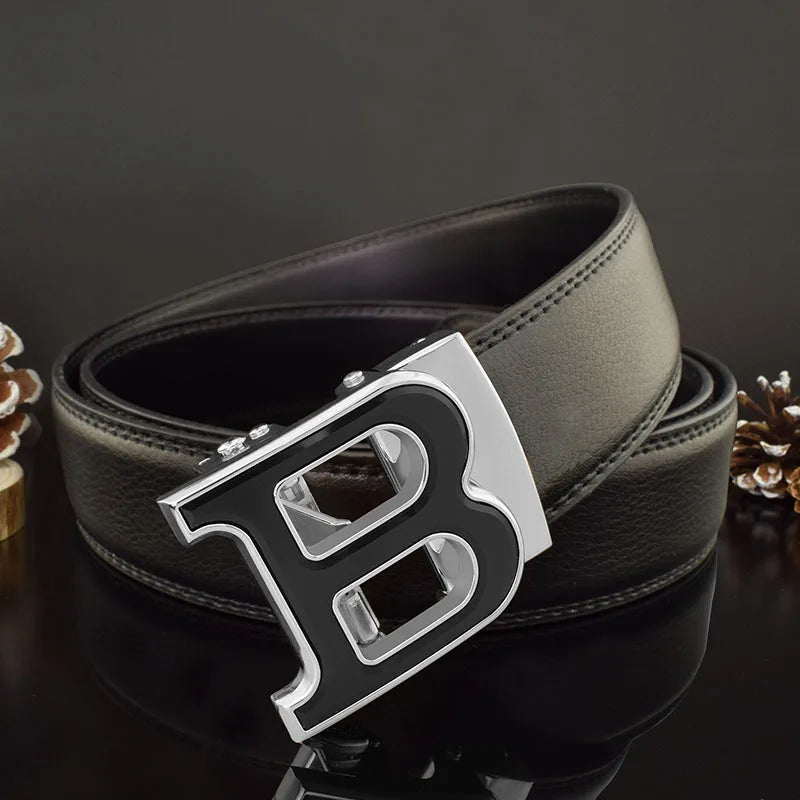 High Quality B Letter White Belt Men Classic Exquisite Designer Belt Men Fashion Luxury Designer Leather Belt