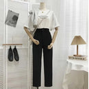 High Waist Women Suit Pants Fall Straight