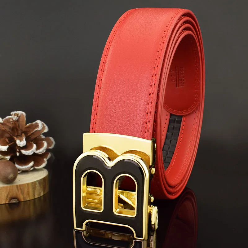High Quality B Letter White Belt Men Classic Exquisite Designer Belt Men Fashion Luxury Designer Leather Belt