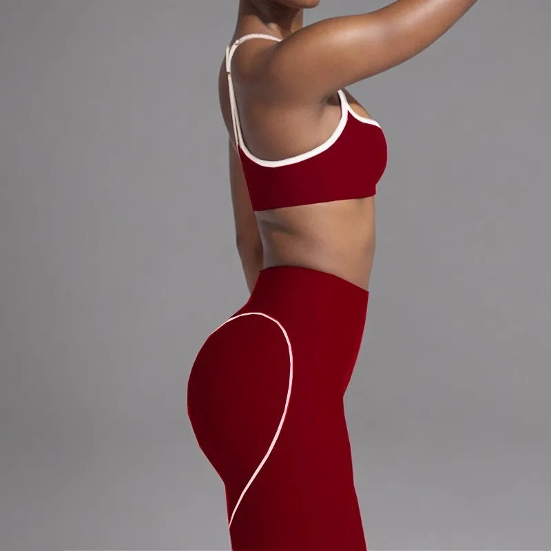 Seamless Beautiful Back Yoga Bra Peach Hip High Elasticity Fast Drying Hip Lifting Tight Running Fitness Yoga Pants Womens Set