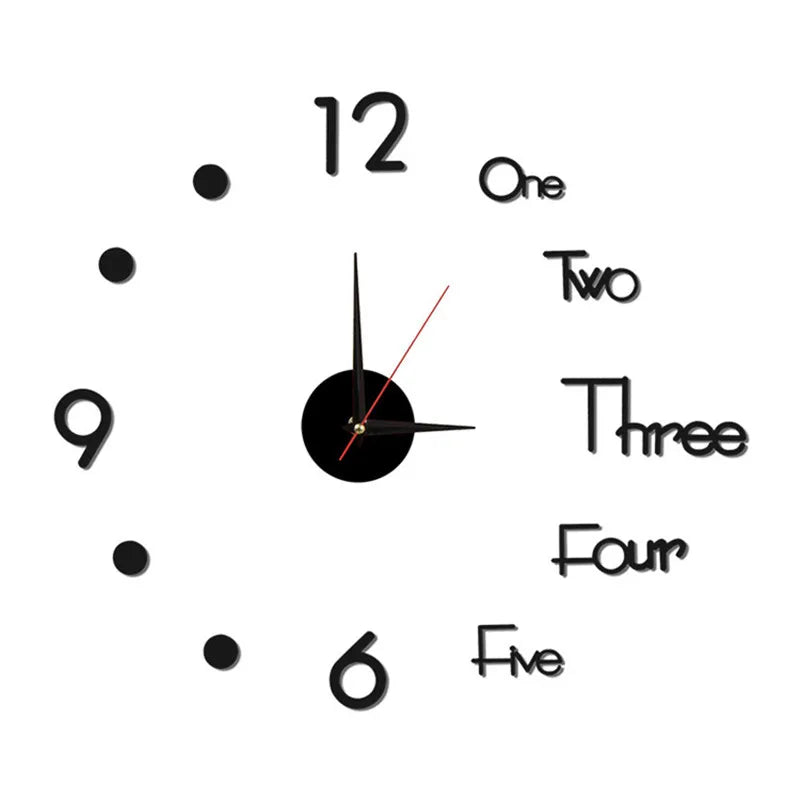 2022 New 3D Roman Numeral Acrylic Mirror Wall Clock