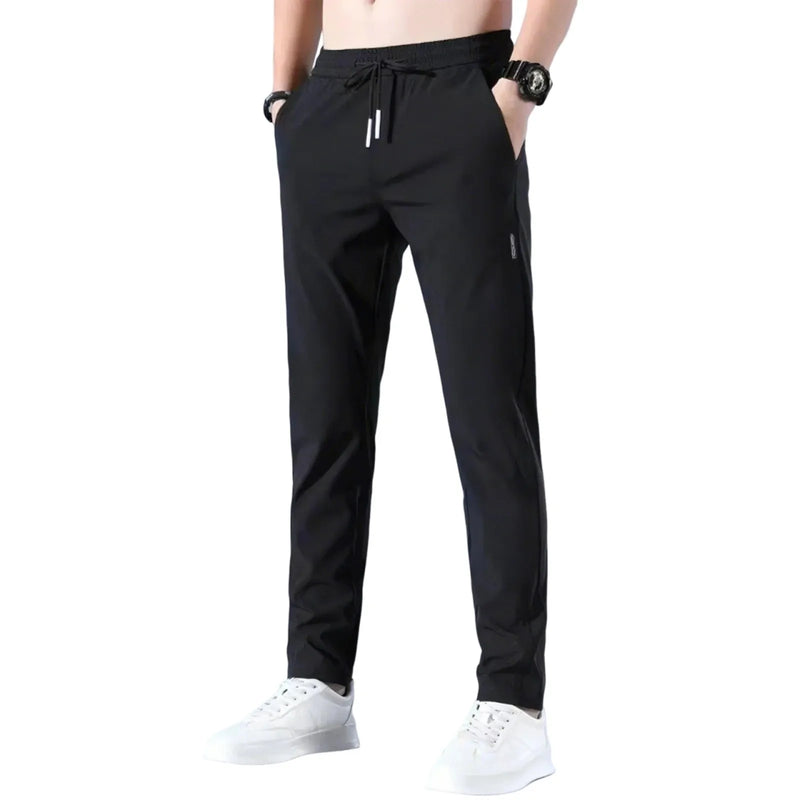 Men Fast Dry Stretch Pants Ice Silk Trousers