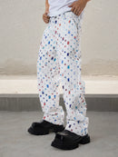 Men Straight Leg Streetwear White Baggy Jeans