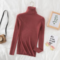 Women Turtleneck Sweater Knitted Soft Pullovers