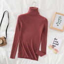 Women Turtleneck Sweater Knitted Soft Pullovers