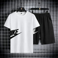 2025 New Fashion Casual Trend Men's Sportswear Set - short-sleeved T-shirt and summer outdoor sports shorts set, running set, tw