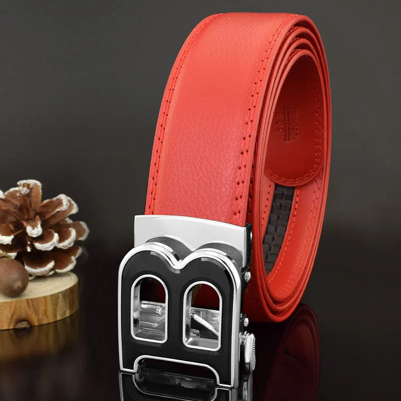 High Quality B Letter White Belt Men Classic Exquisite Designer Belt Men Fashion Luxury Designer Leather Belt