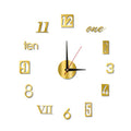 2022 New 3D Roman Numeral Acrylic Mirror Wall Clock