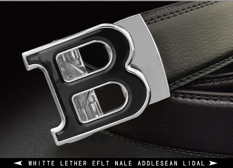 High Quality B Letter White Belt Men Classic Exquisite Designer Belt Men Fashion Luxury Designer Leather Belt