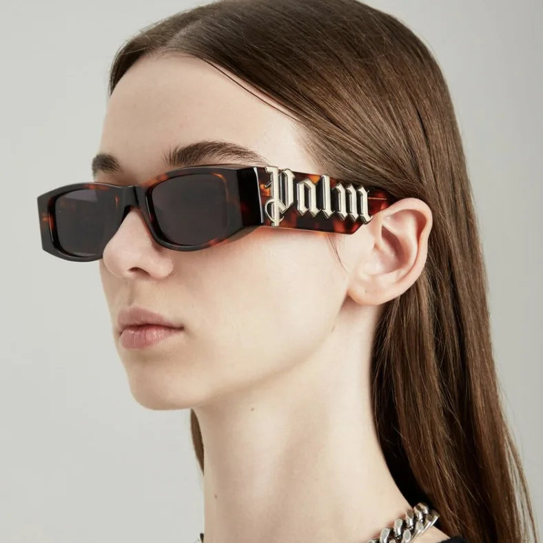 2PCS Small Frame Letter Sunglasses, New Instagram Influencer Sunglasses, Punk Trend Runway Sunglasses 3059(5326)
