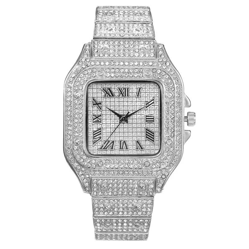 Luxury Casual Women Quartz Diamond Setting Wristwatch Waterproof Women Watch for Female Watches Alloy Wrist Bracelet Classic