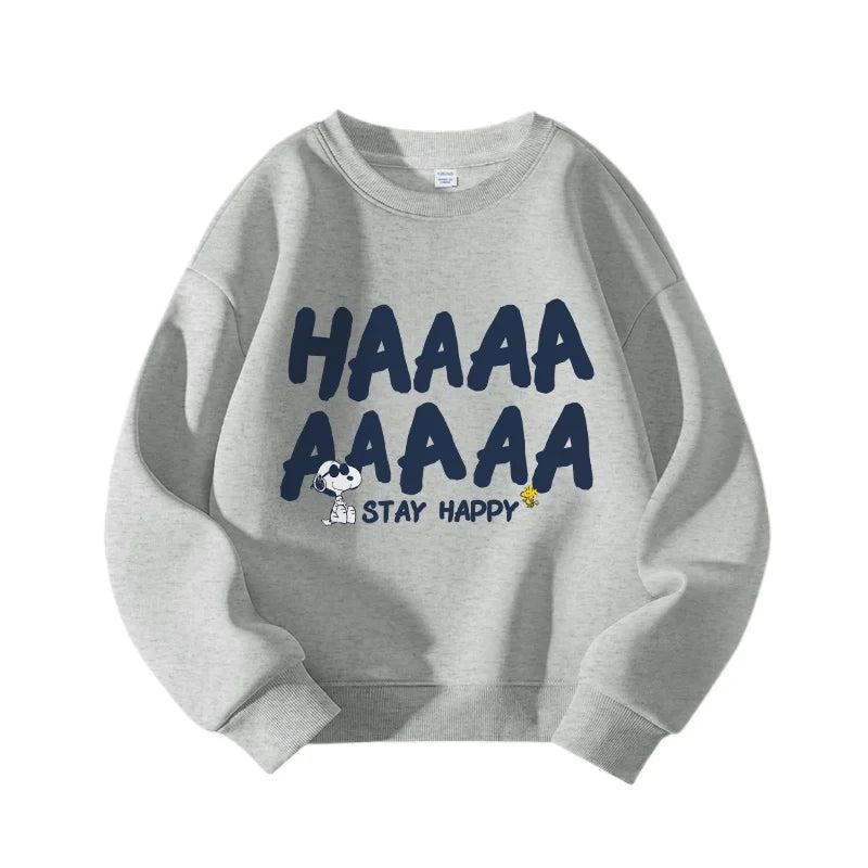Snoopy Boys' Hoodie Spring and Autumn 2024 New Style Handsome Boys' Long Sleeve Boys' Bottom Shirt Children's Korean Version Top