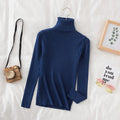 Women Turtleneck Sweater Knitted Soft Pullovers