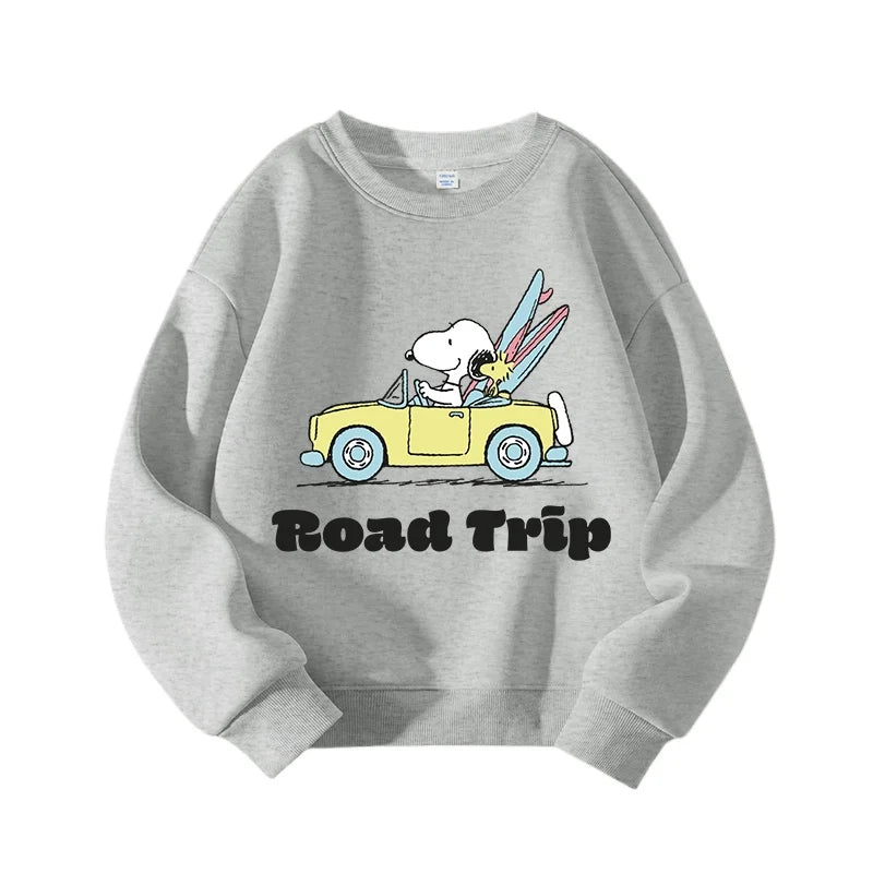 Snoopy Boys' Hoodie Spring and Autumn 2024 New Style Handsome Boys' Long Sleeve Boys' Bottom Shirt Children's Korean Version Top