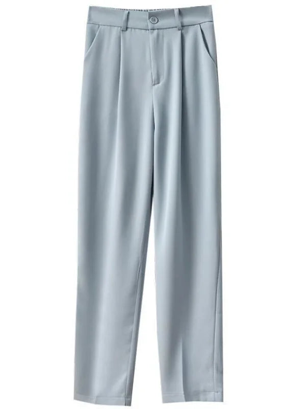 High Waist Women Suit Pants Fall Straight