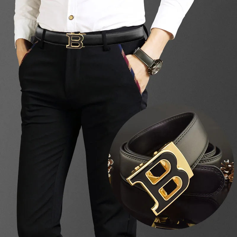 High Quality B Letter White Belt Men Classic Exquisite Designer Belt Men Fashion Luxury Designer Leather Belt