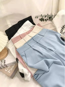 High Waist Women Suit Pants Fall Straight