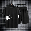 2025 New Fashion Casual Trend Men's Sportswear Set - short-sleeved T-shirt and summer outdoor sports shorts set, running set, tw