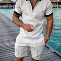 Conjunto Masculino Camisa e Shorts Casuais