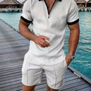 Conjunto Masculino Camisa e Shorts Casuais