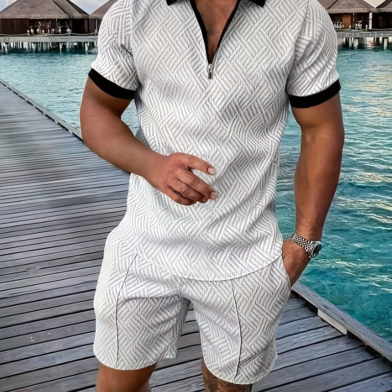 Conjunto Masculino Camisa e Shorts Casuais