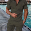 Conjunto Masculino Camisa e Shorts Casuais