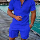 Conjunto Masculino Camisa e Shorts Casuais