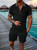 Conjunto Masculino Camisa e Shorts Casuais