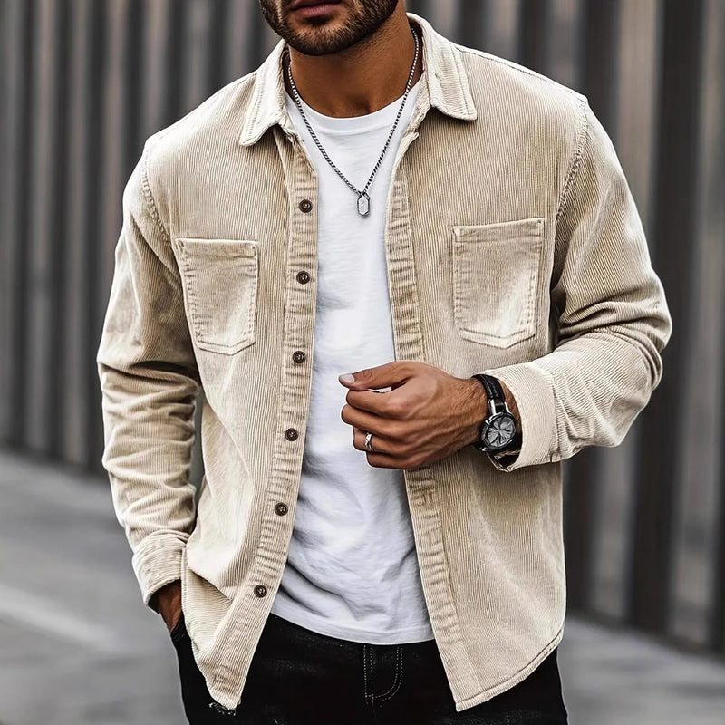 Jaqueta Masculina Casual Manga Longa
