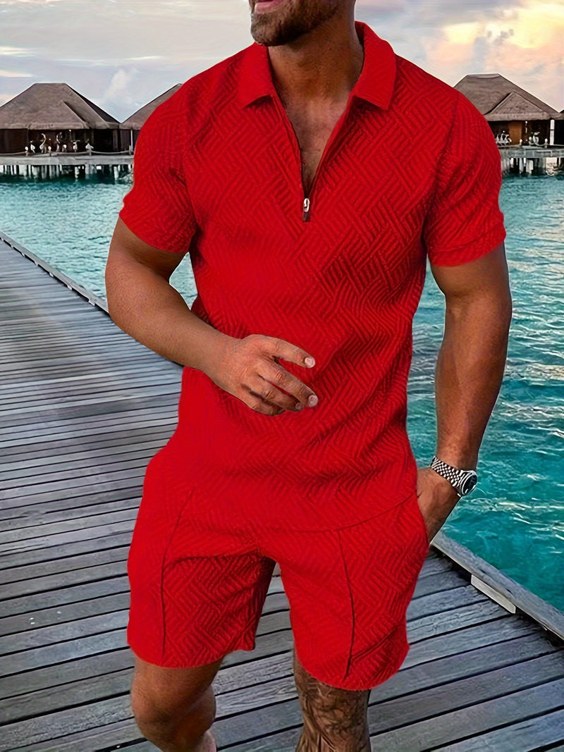 Conjunto Masculino Camisa e Shorts Casuais