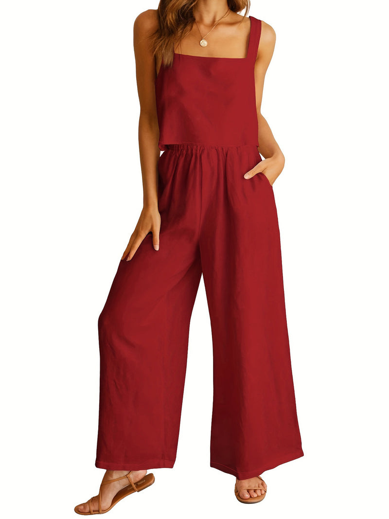 Conjunto Feminino Regata e Calça Larga