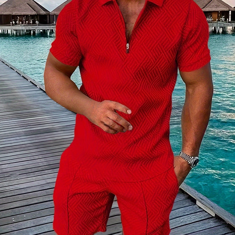 Conjunto Masculino Camisa e Shorts Casuais