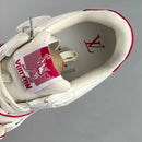 Tênis LV Trainer branco violeta da Elventi com detalhes em violeta e interior acolchoado